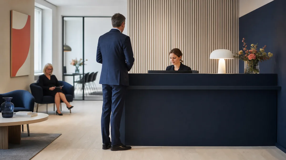 Professionelt dansk rådgiverkontor med AI-reception til første kontakt