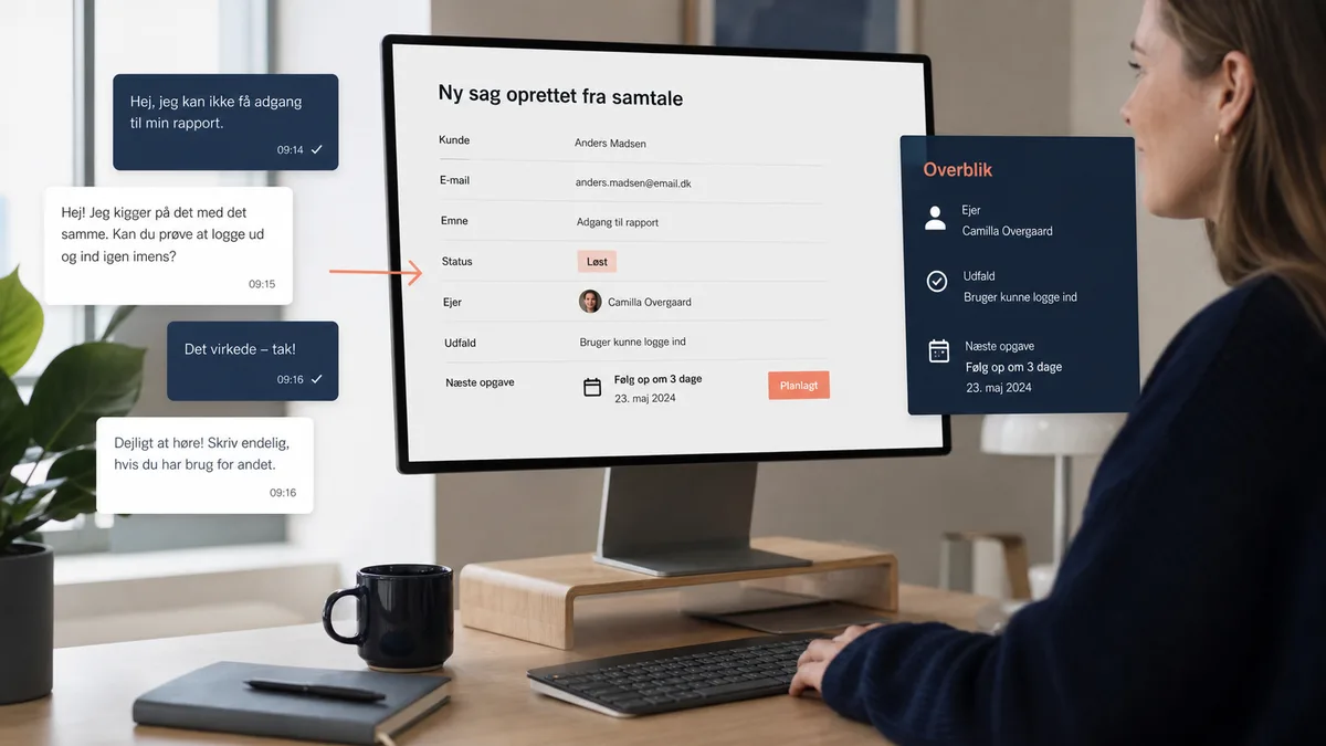 AI-kundeservice skriver strukturerede samtaledata til CRM