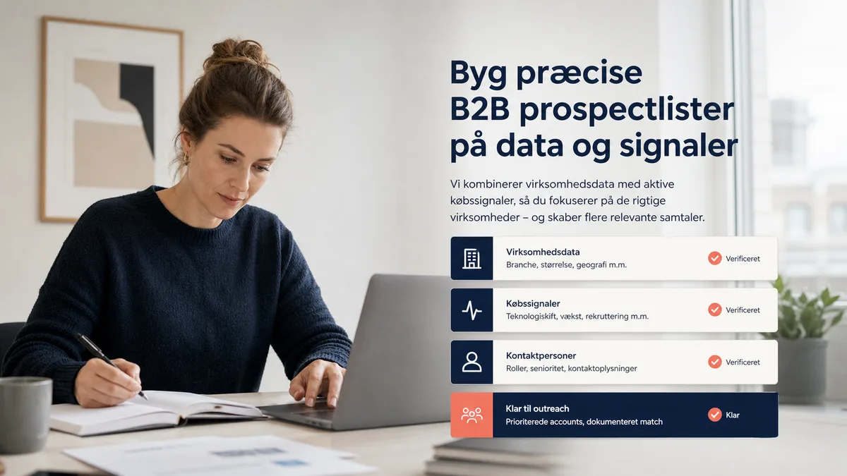 Dansk prospektliste bygges med CVR-data og relevante virksomhedssignaler