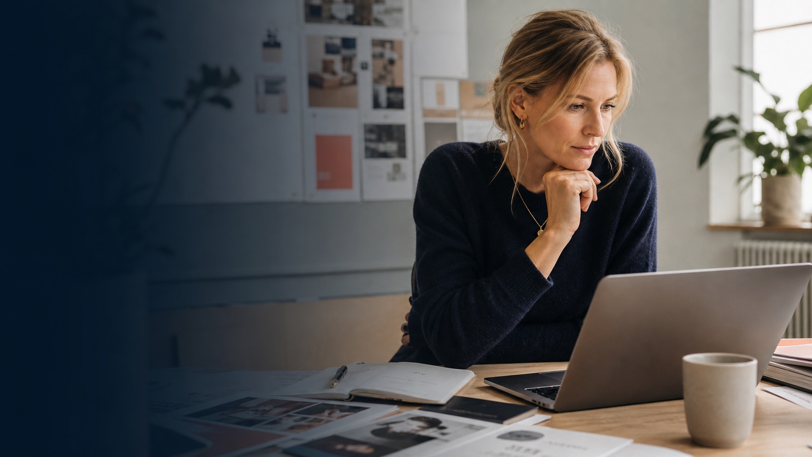 Marketingchef beskriver sit projekt på et bureaus caseside og indsender et mødeønske